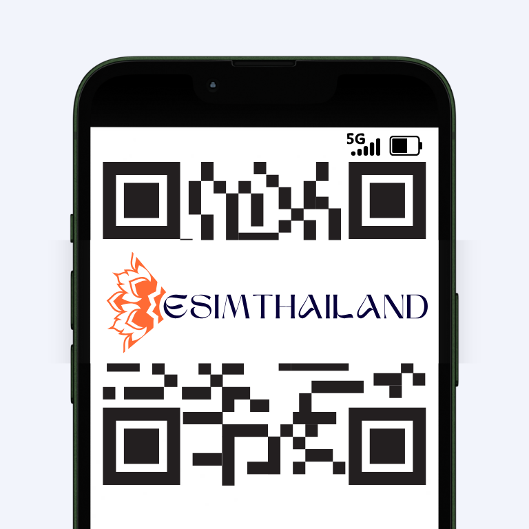 QR-Code für eSIM Thailand mit Handy scannen und aktivieren